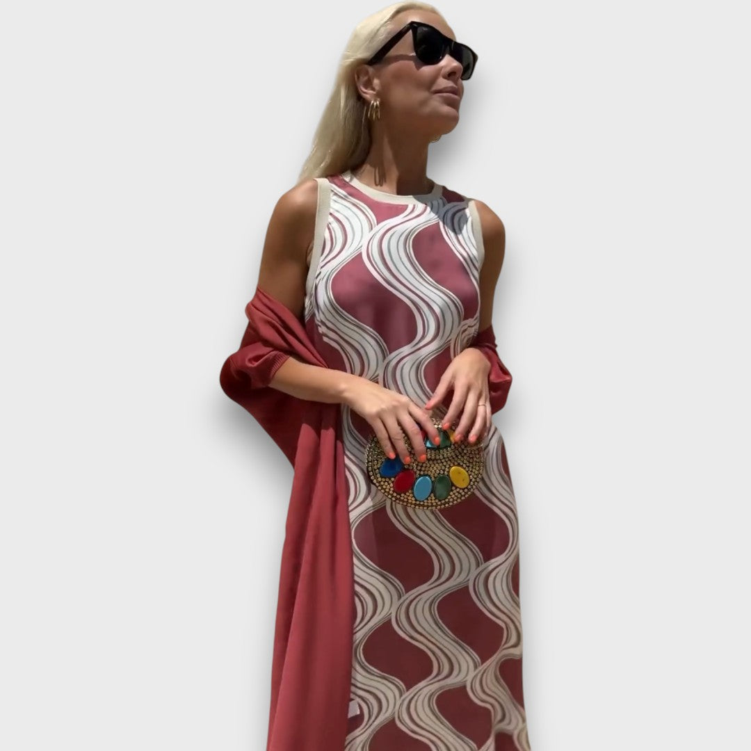 Caliera – Robe maxi avec cardigan