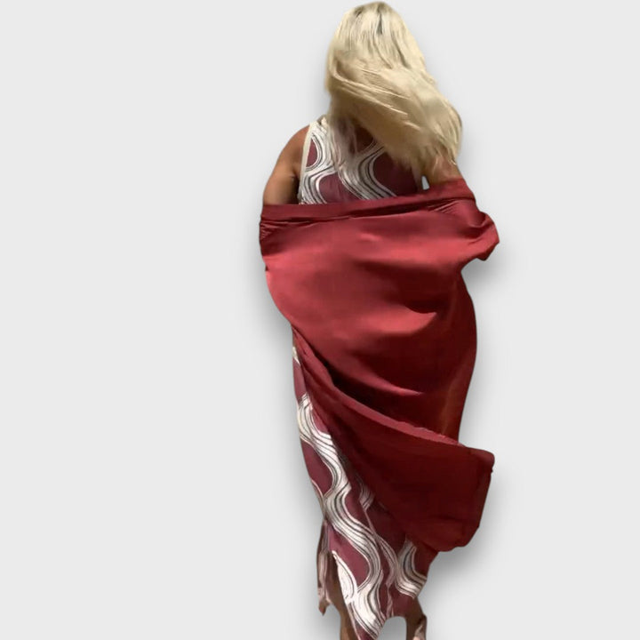 Caliera – Robe maxi avec cardigan