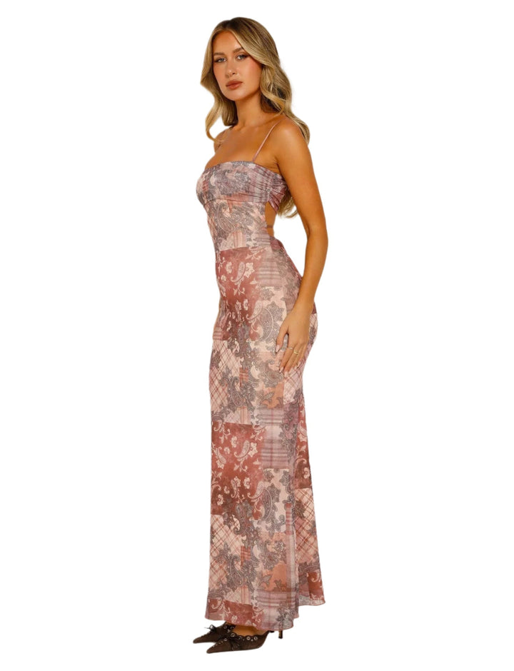 Marriane - Robe maxi à bretelles spaghetti