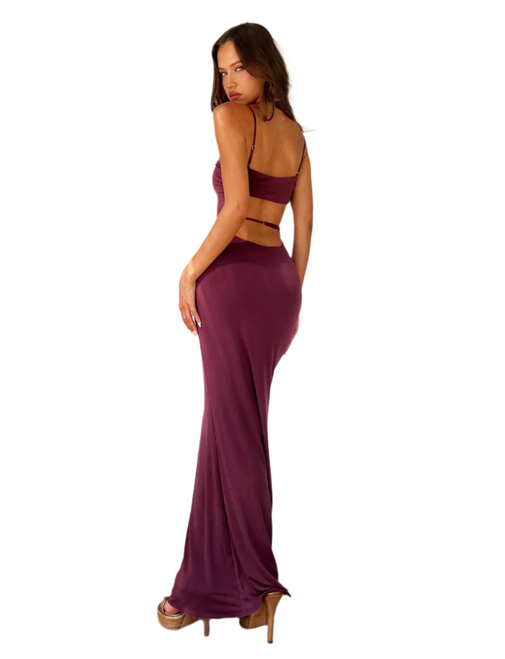 Marriane - Robe maxi à bretelles spaghetti