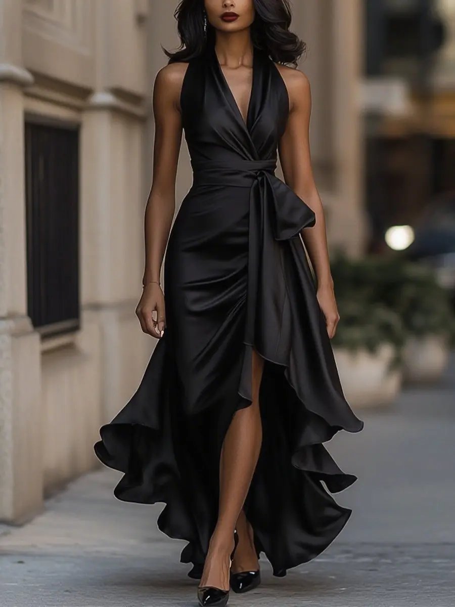 Raphaela | Robe de soirée à encolure halter pour femmes
