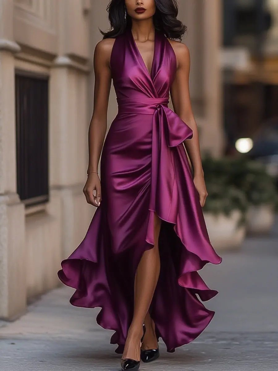 Raphaela | Robe de soirée à encolure halter pour femmes