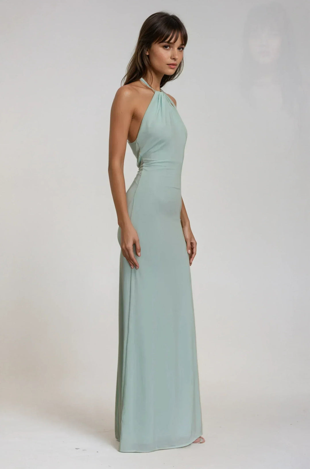 Renate | Robe maxi dos nu à encolure halter pour femmes