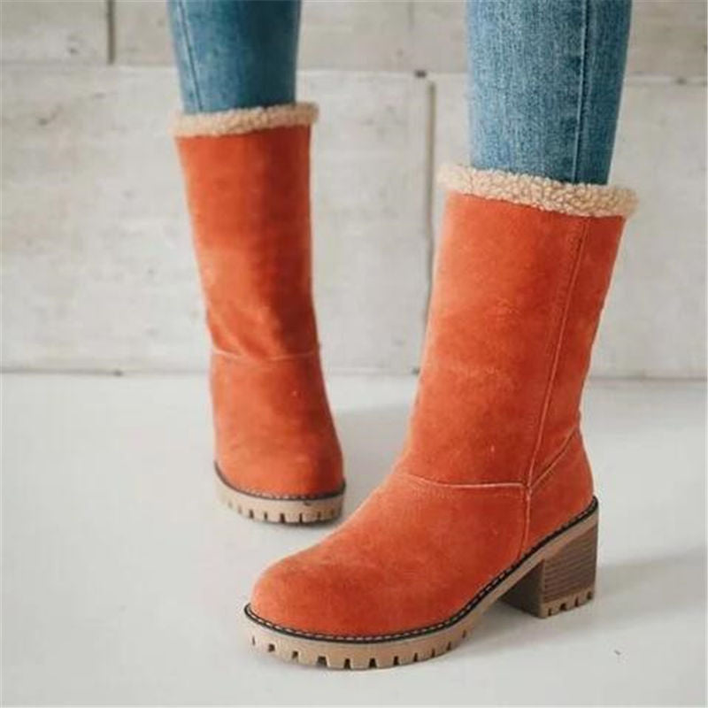 Bottes d'hiver luxueuses, polyvalentes et douillettes pour femmes
