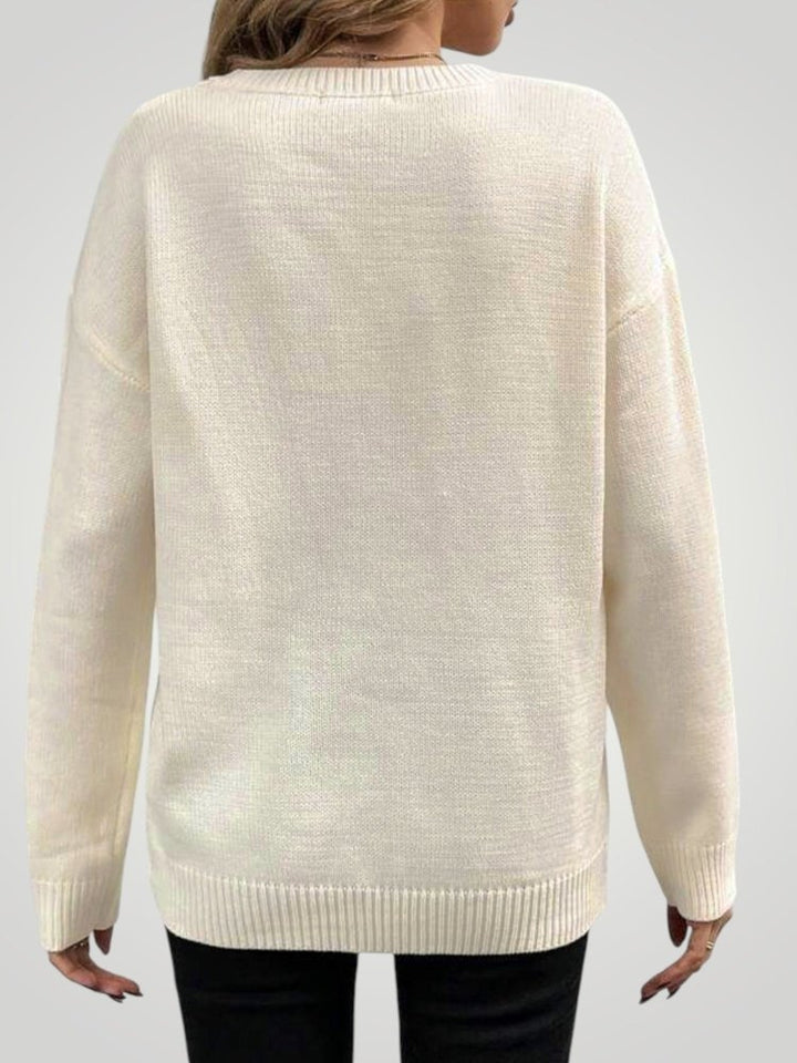 Isabel | Pull en maille côtelée pour femmes avec coupe ample