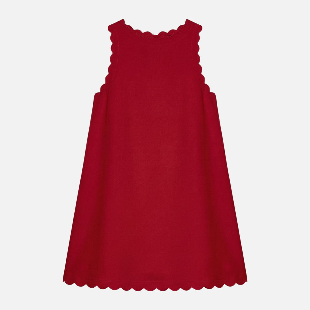 Petra | Robe Mini Sans Manches en Coton pour Femmes avec Ourlet en Vague – Robe Mini d'Été