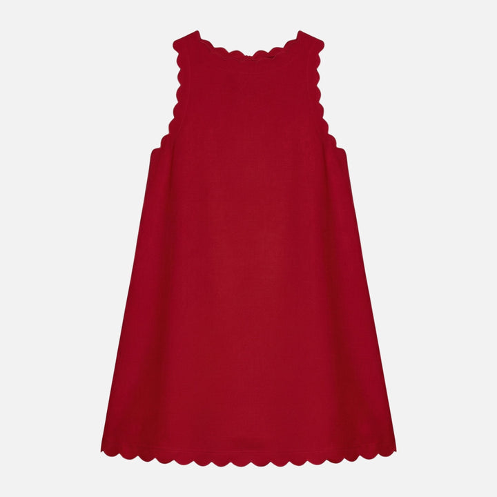 Petra | Robe Mini Sans Manches en Coton pour Femmes avec Ourlet en Vague – Robe Mini d'Été