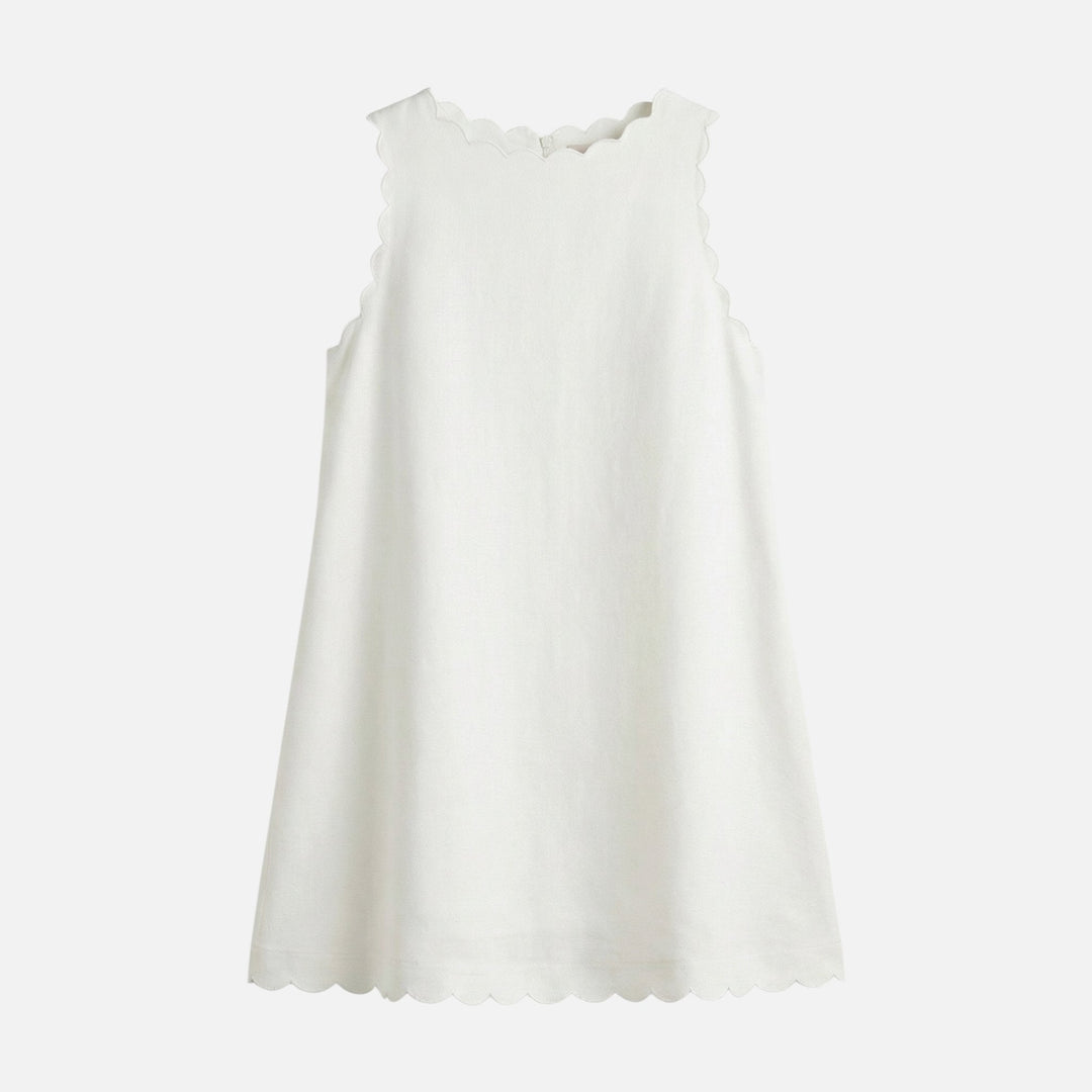 Petra | Robe Mini Sans Manches en Coton pour Femmes avec Ourlet en Vague – Robe Mini d'Été