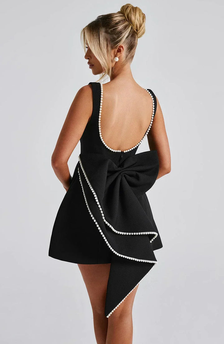 Sabrina | Robe Mini A-Ligne Sans Manches Rose pour Femmes avec Application de Perles – Mini Perles 2026