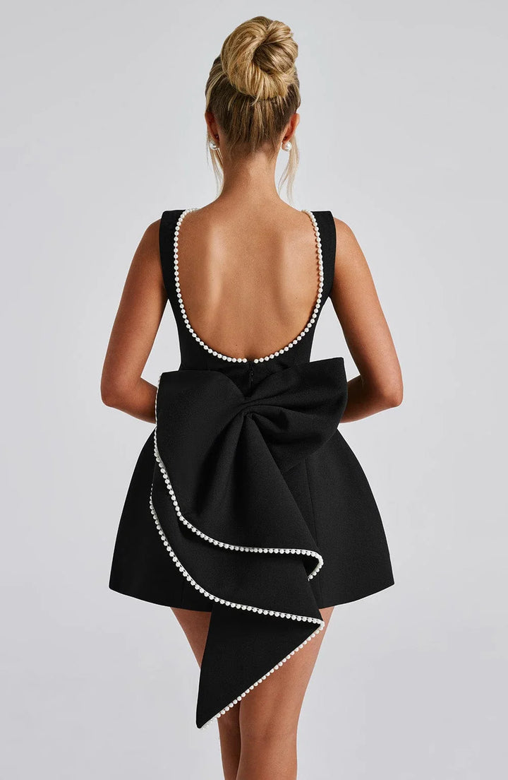 Sabrina | Robe Mini A-Ligne Sans Manches Rose pour Femmes avec Application de Perles – Mini Perles 2026