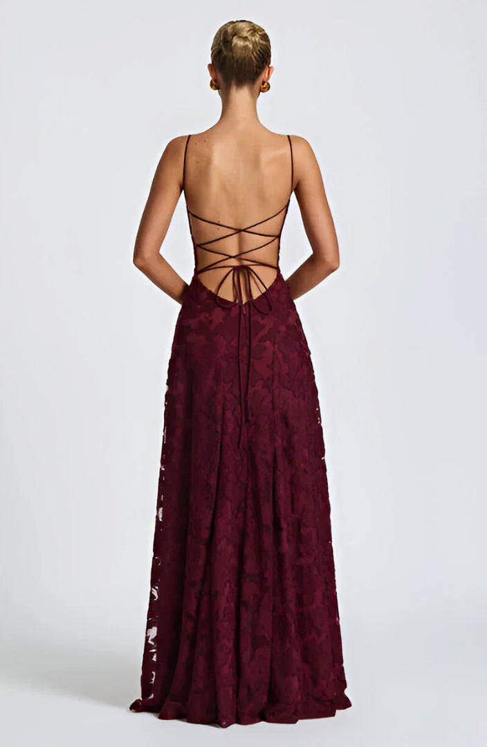 Elfriede | Robe Maxi Femme à Motif Floral avec Bretelles Spaghetti – Robe Maxi Fleur 2026