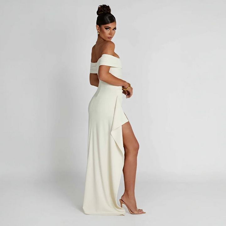 Agnes | Robe Maxi Femme Décolleté Épaules Nues Fente Latérale – Off-Shoulder Maxi Fente 2026