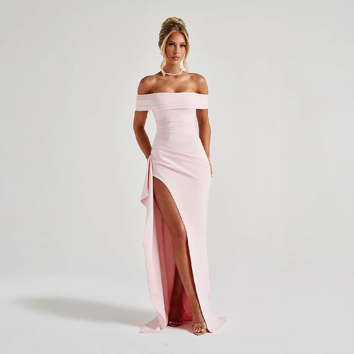 Agnes | Robe Maxi Femme Décolleté Épaules Nues Fente Latérale – Off-Shoulder Maxi Fente 2026