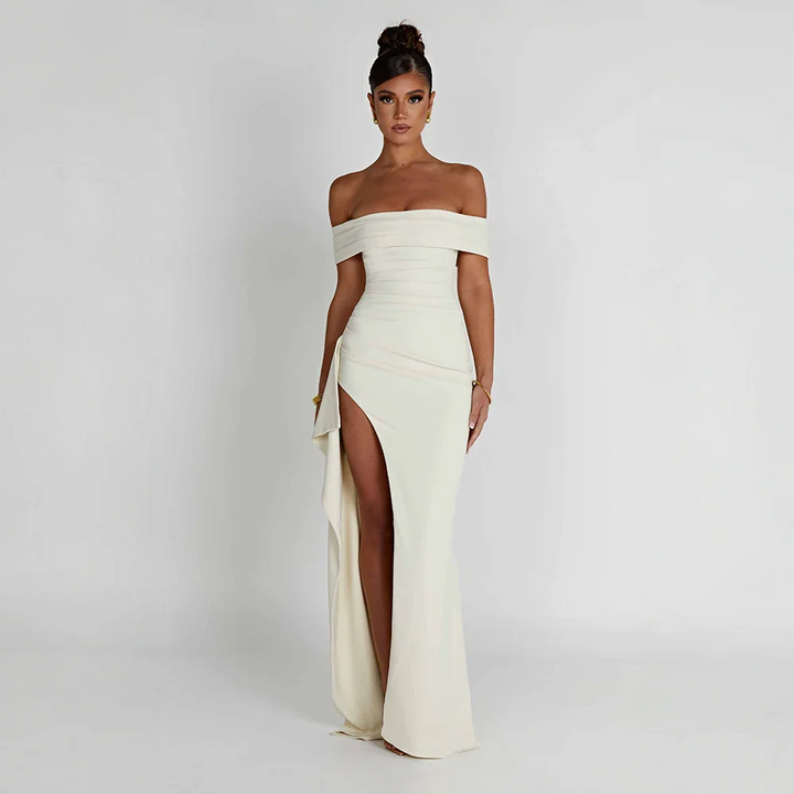 Agnes | Robe Maxi Femme Décolleté Épaules Nues Fente Latérale – Off-Shoulder Maxi Fente 2026