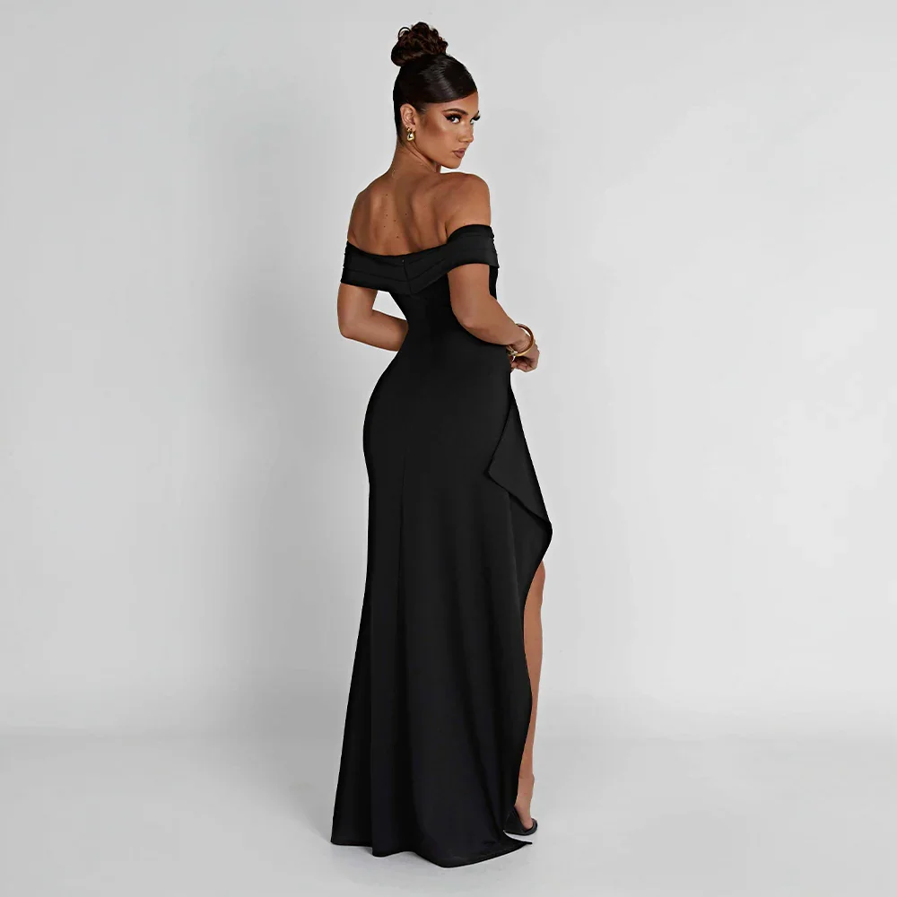 Agnes | Robe Maxi Femme Décolleté Épaules Nues Fente Latérale – Off-Shoulder Maxi Fente 2026