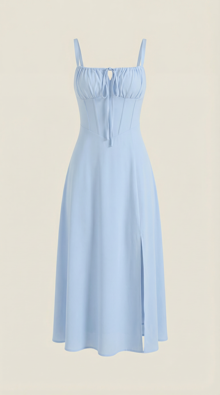 Elvira | Robe midi avec lacets