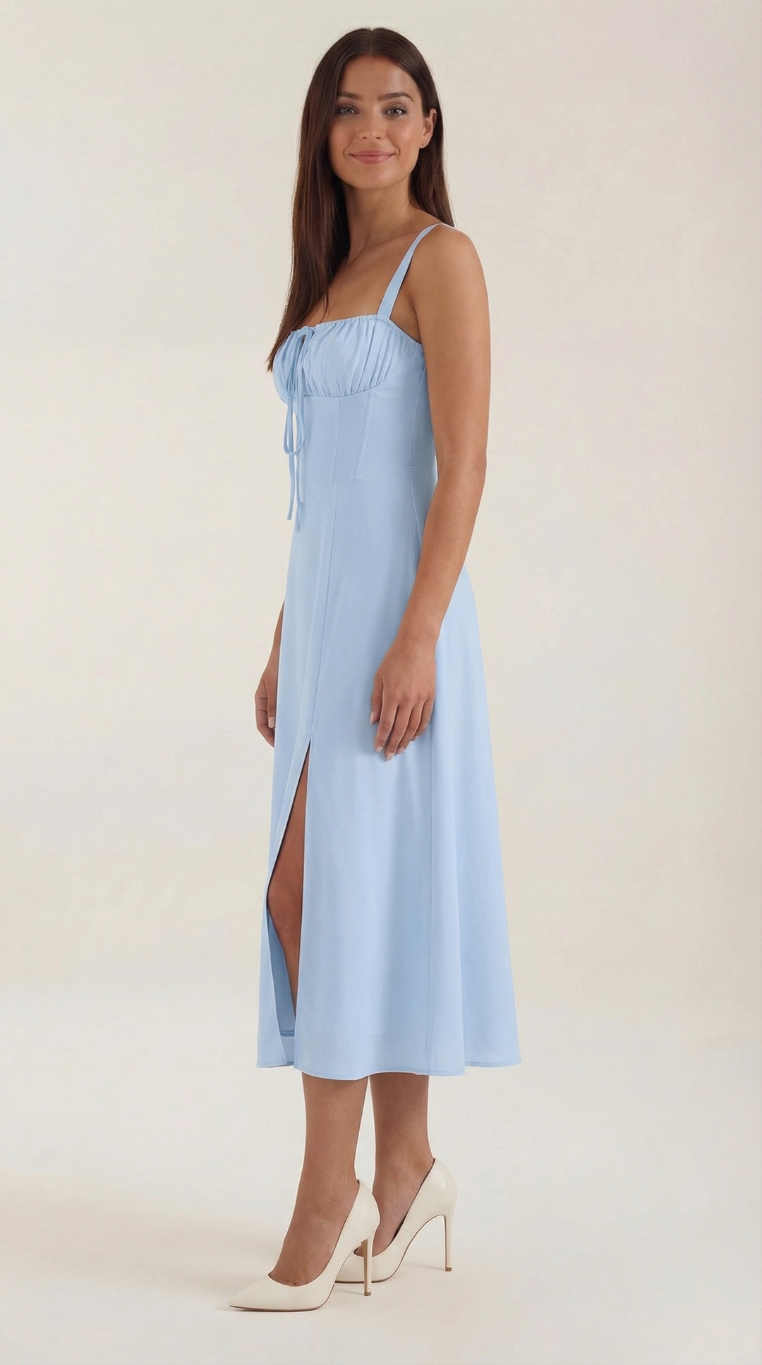 Elvira | Robe midi avec lacets