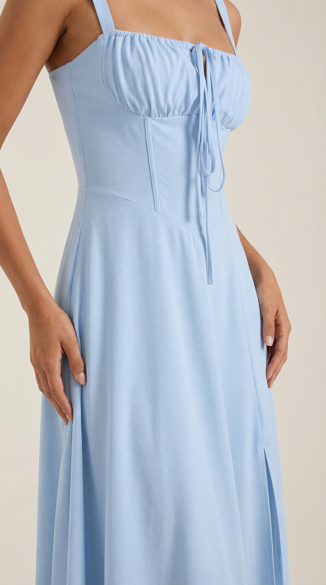 Elvira | Robe midi avec lacets