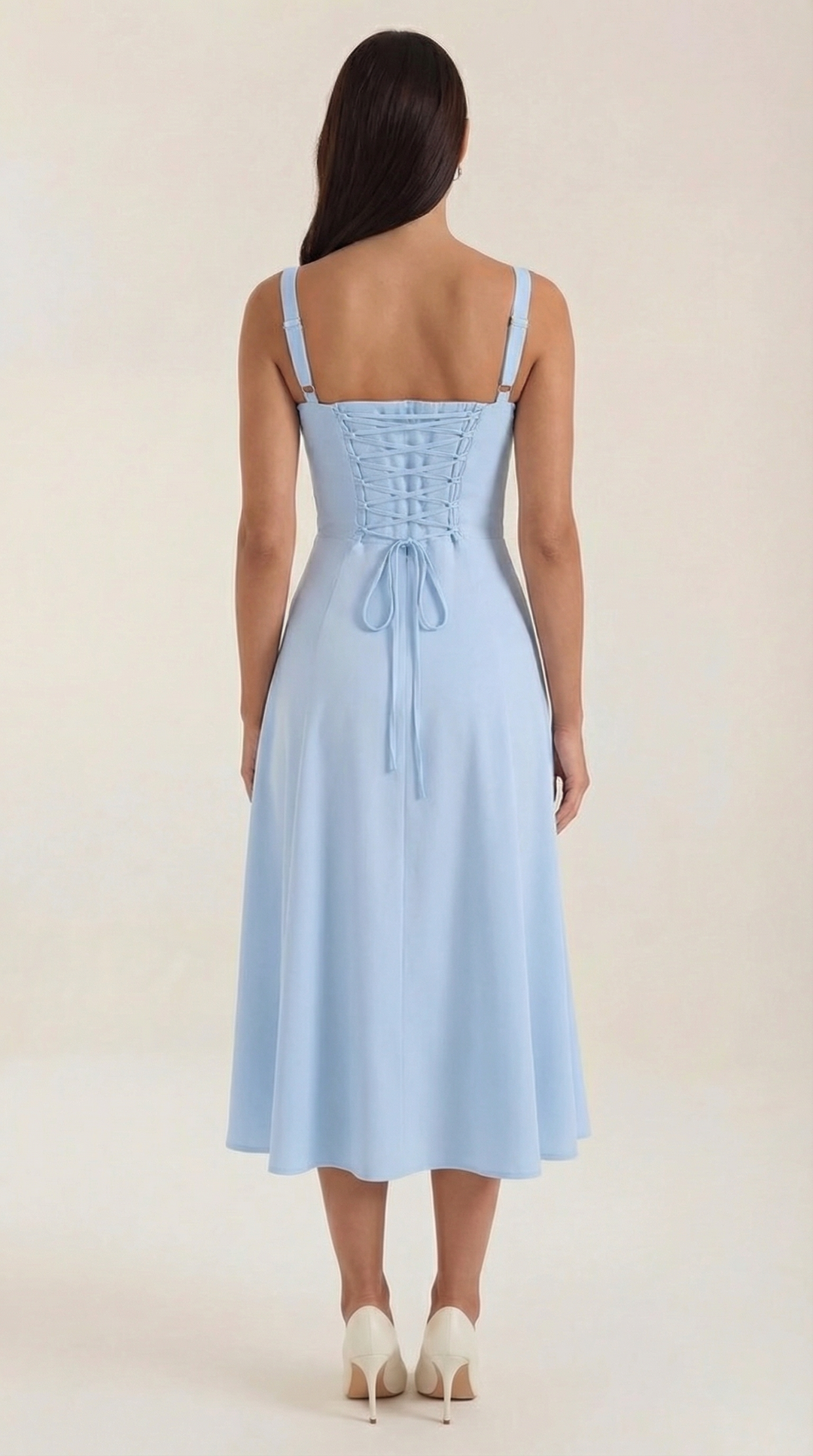 Elvira | Robe midi avec lacets