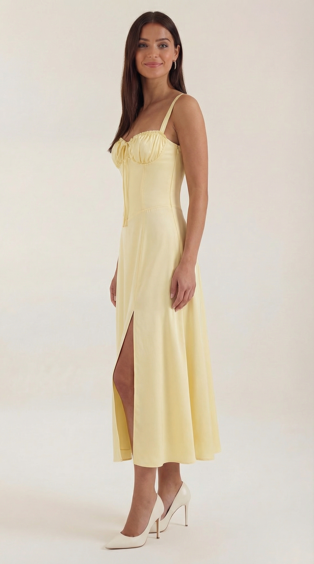 Elvira | Robe midi avec lacets