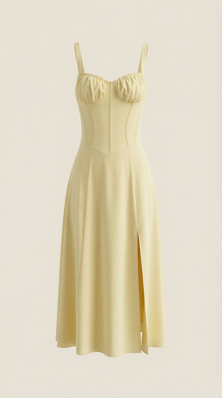 Elvira | Robe midi avec lacets