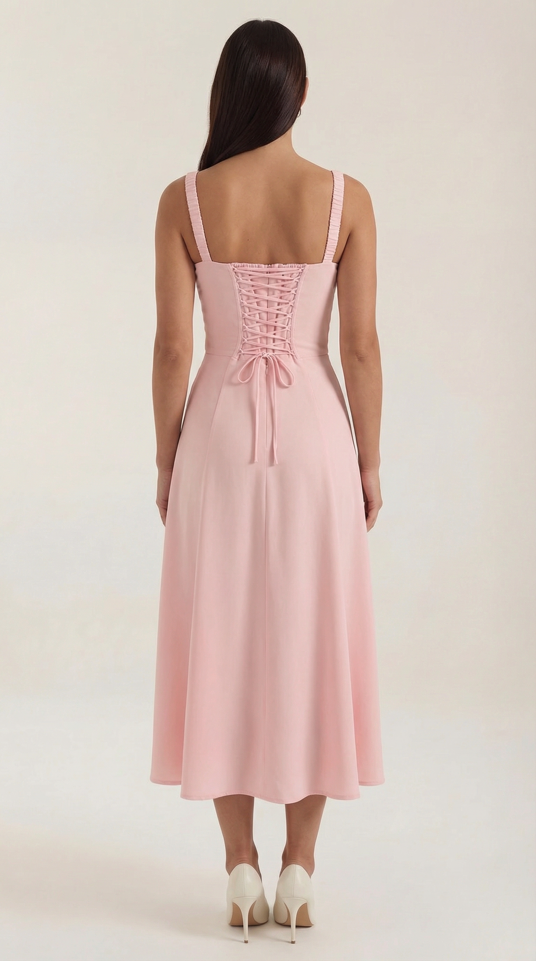 Elvira | Robe midi avec lacets