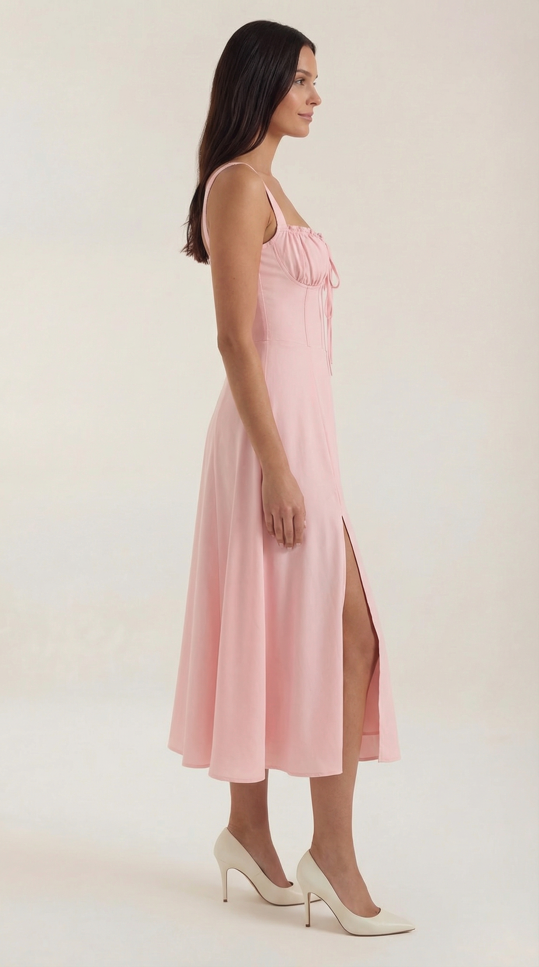 Elvira | Robe midi avec lacets
