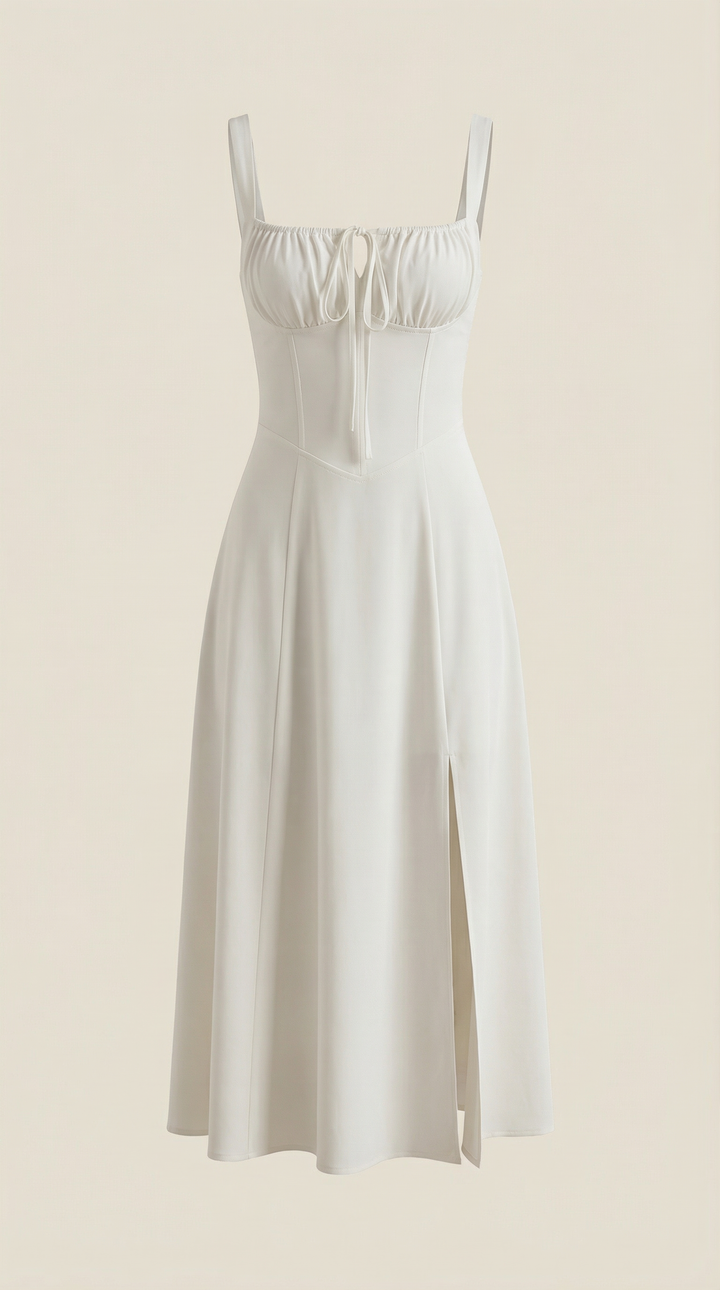 Elvira | Robe midi avec lacets