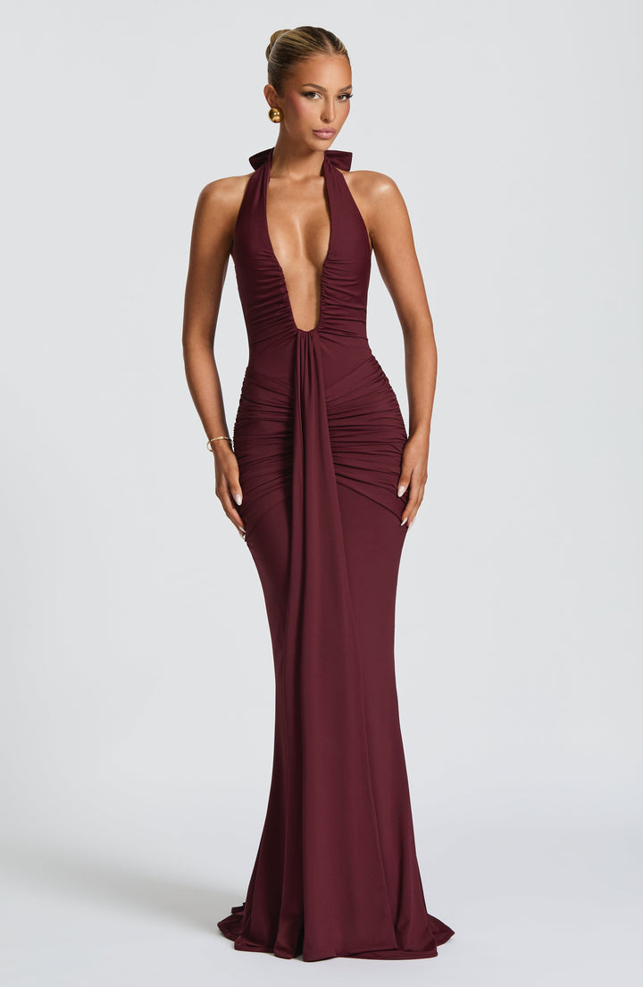 Graces - Robe maxi en jersey drapé