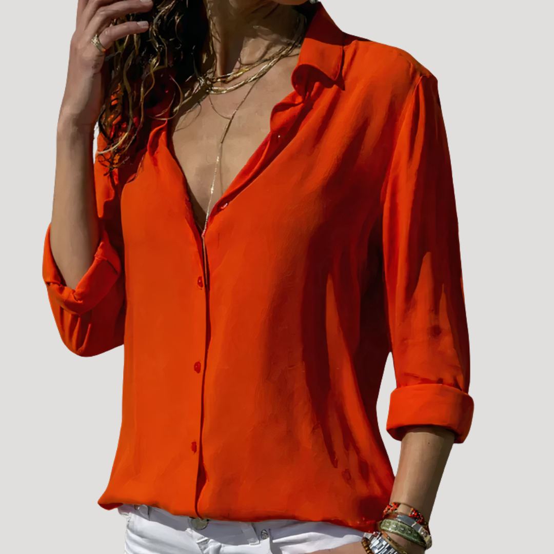 Roxana | Chemisier à manches longues pour femmes avec col classique