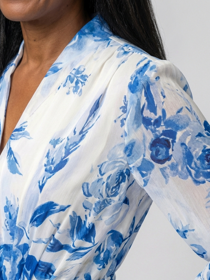 Lillian | Robe maxi fleurie à manches longues