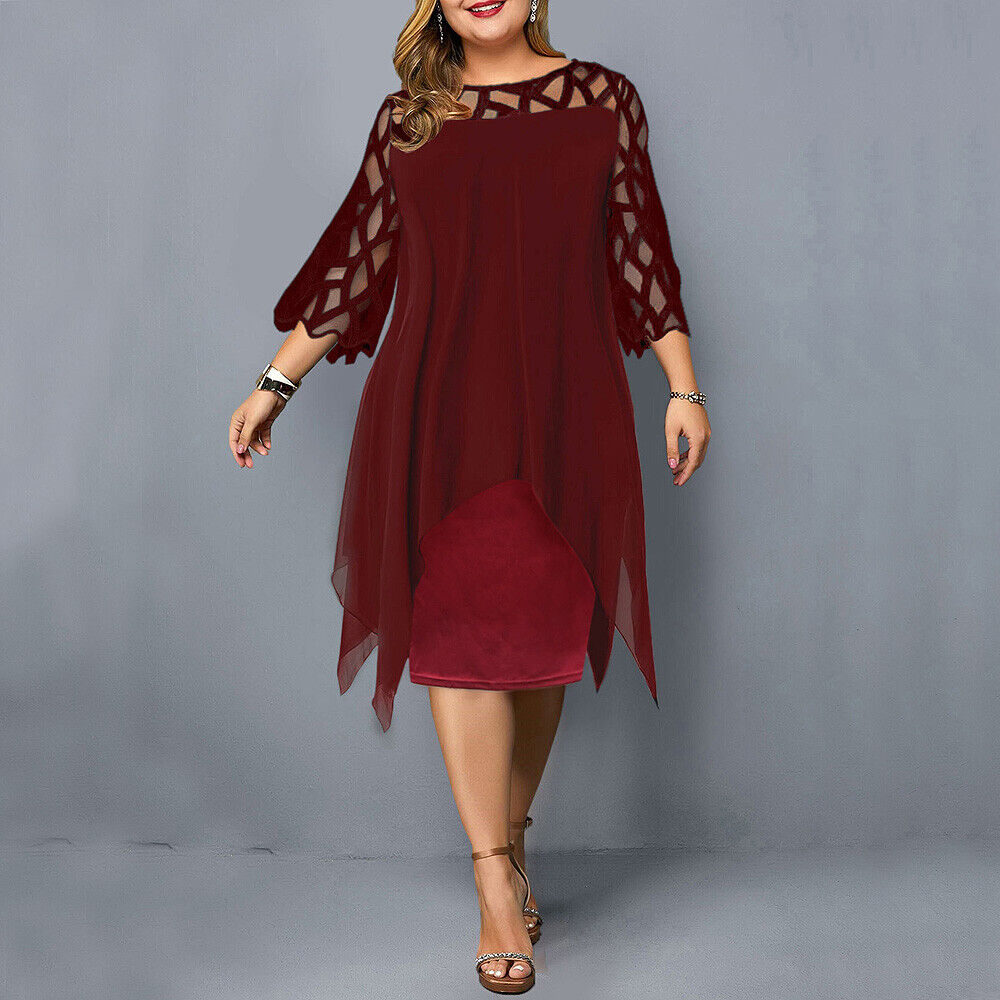 Cathryn - Robe midi élégante pour grandes tailles