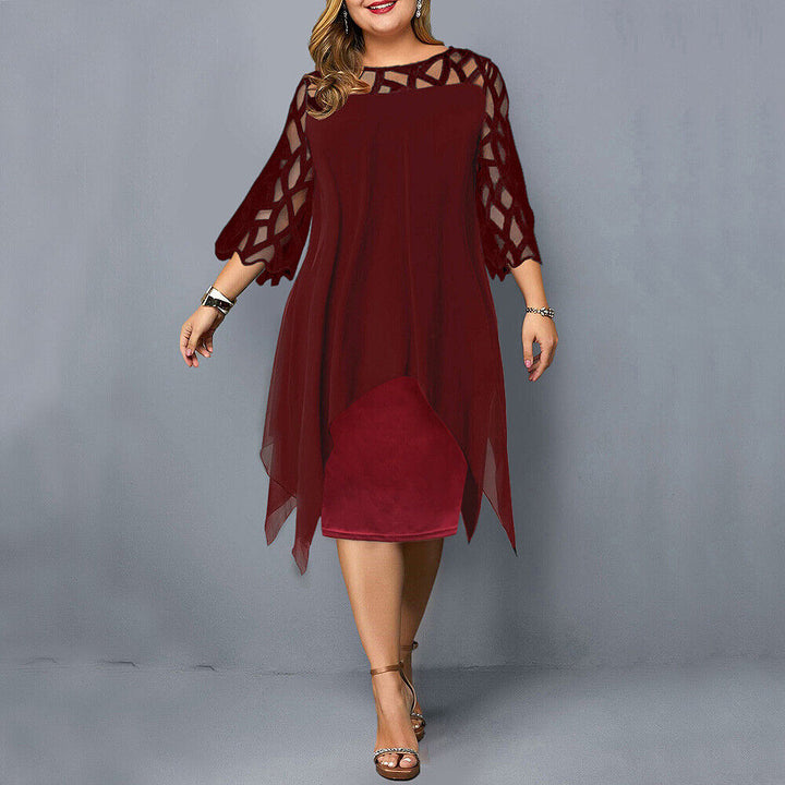 Cathryn - Robe midi élégante pour grandes tailles