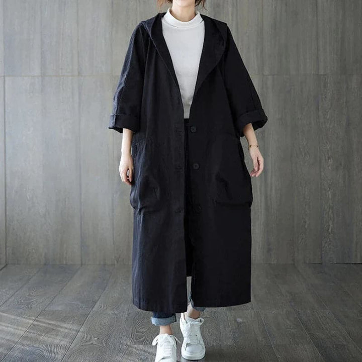 Trench-coat surdimensionné imperméable pour femmes | Avec poches