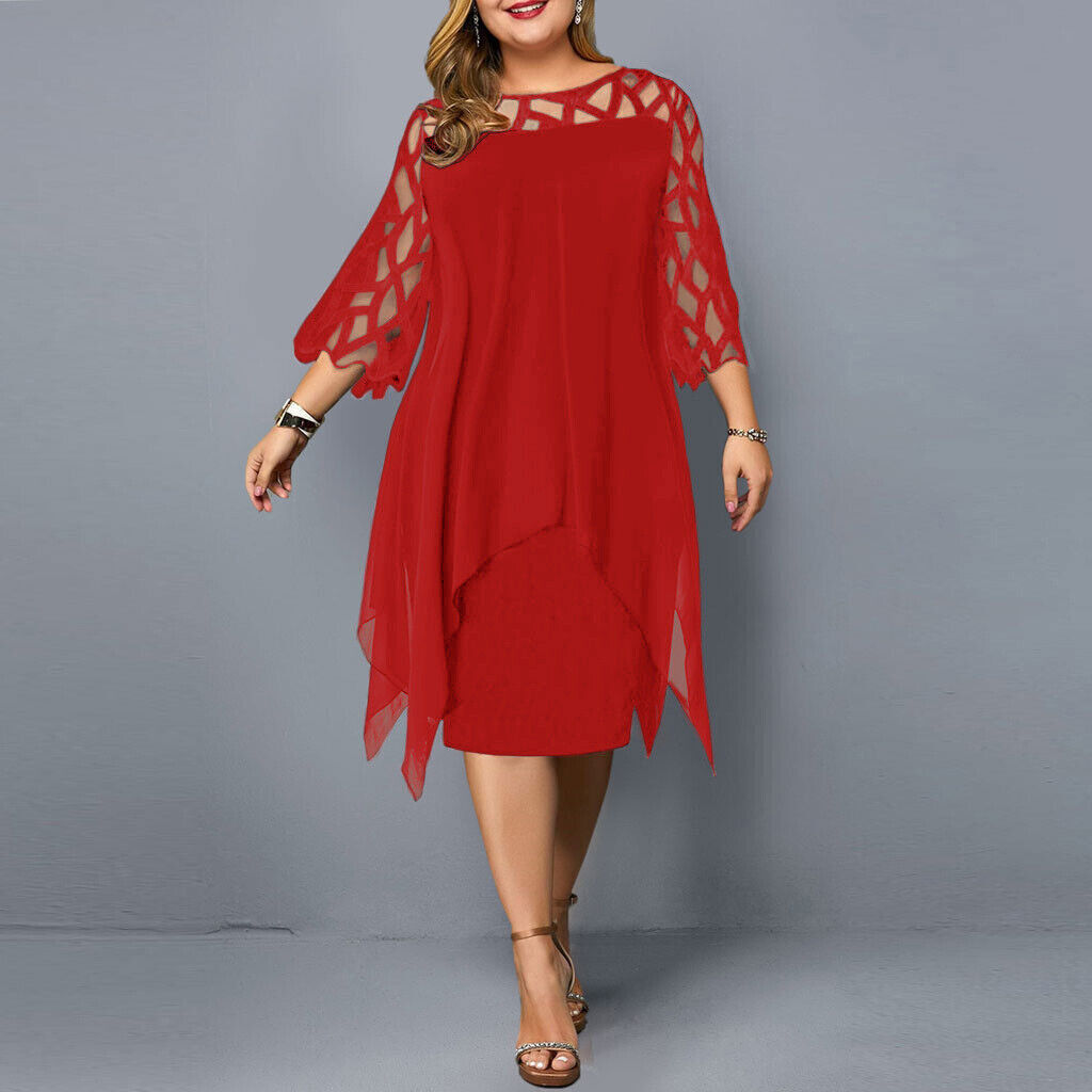 Cathryn - Robe midi élégante pour grandes tailles