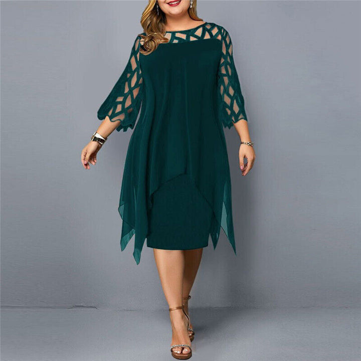 Cathryn - Robe midi élégante pour grandes tailles