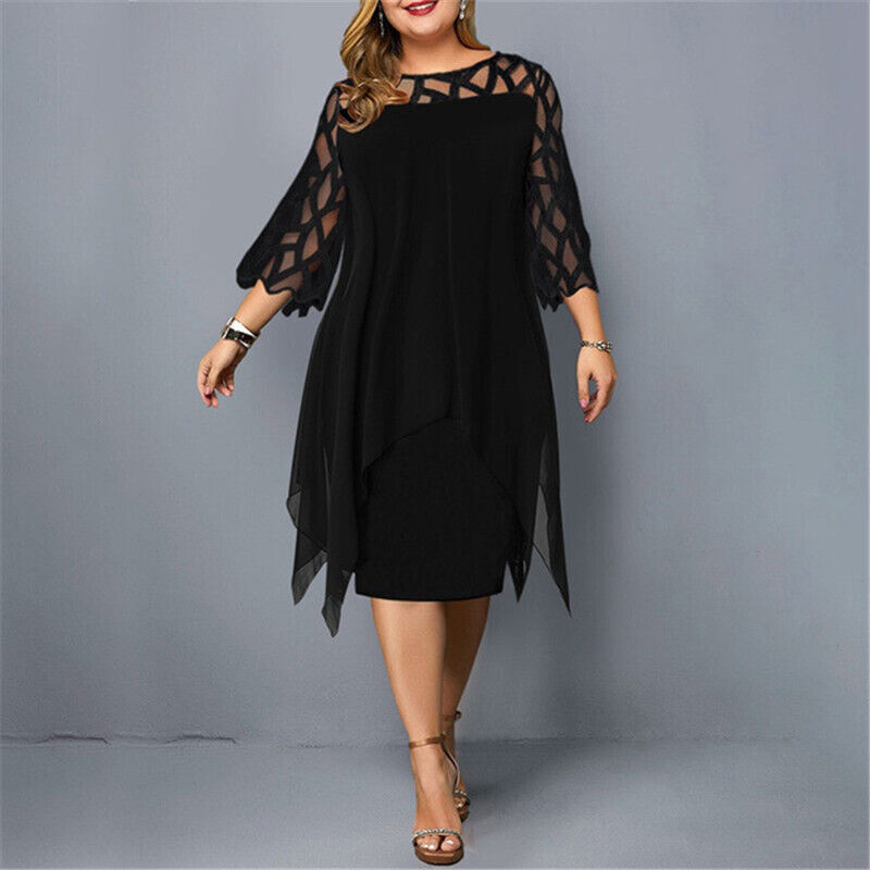 Cathryn - Robe midi élégante pour grandes tailles