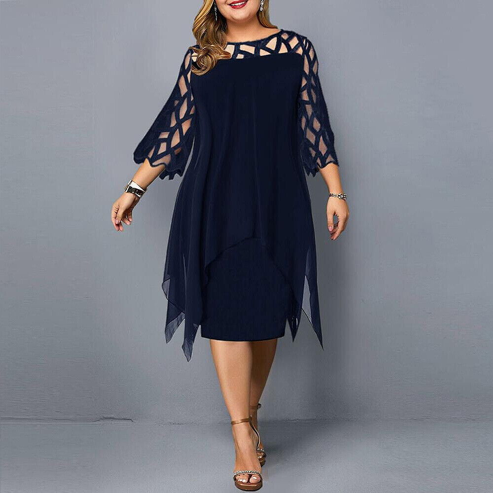 Cathryn - Robe midi élégante pour grandes tailles