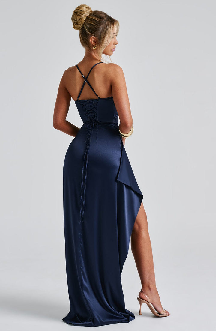 Sandra | Robe de soirée longue en satin pour femmes