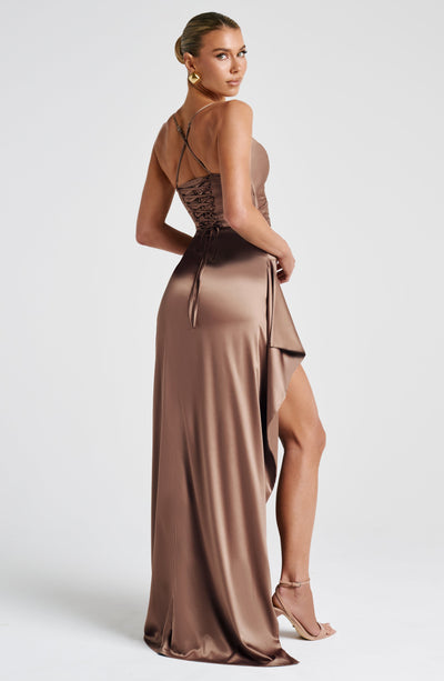 Sandra | Robe de soirée longue en satin pour femmes
