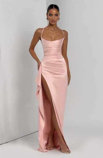Sandra | Robe de soirée longue en satin pour femmes
