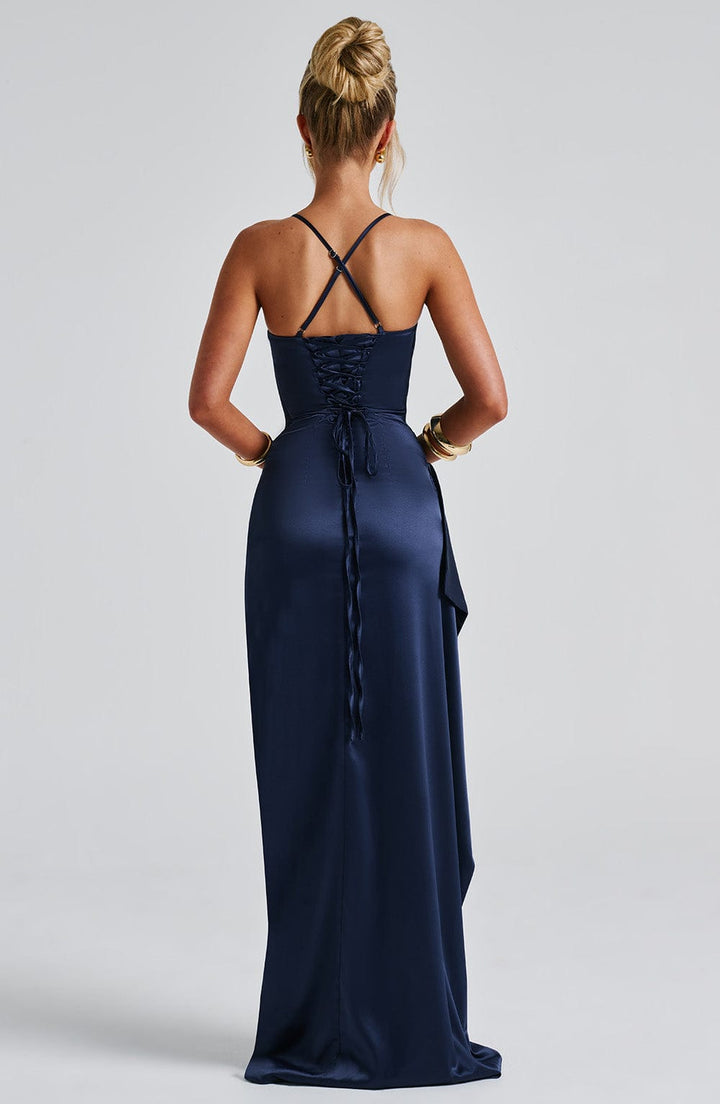 Sandra | Robe de soirée longue en satin pour femmes