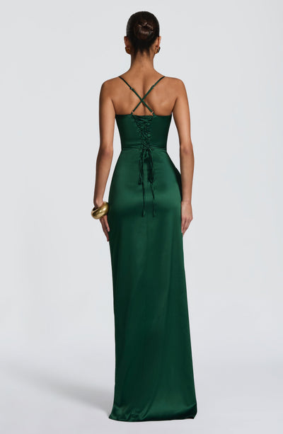 Sandra | Robe de soirée longue en satin pour femmes