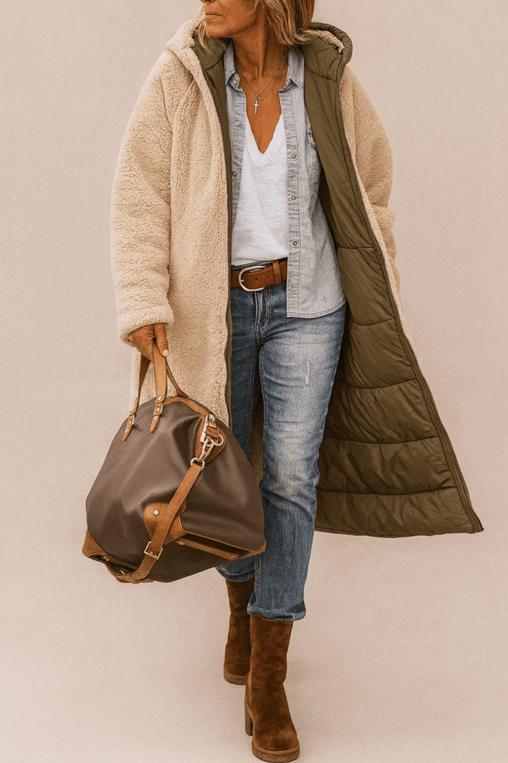 Sophie | Manteau femme doux, luxueux et réversible