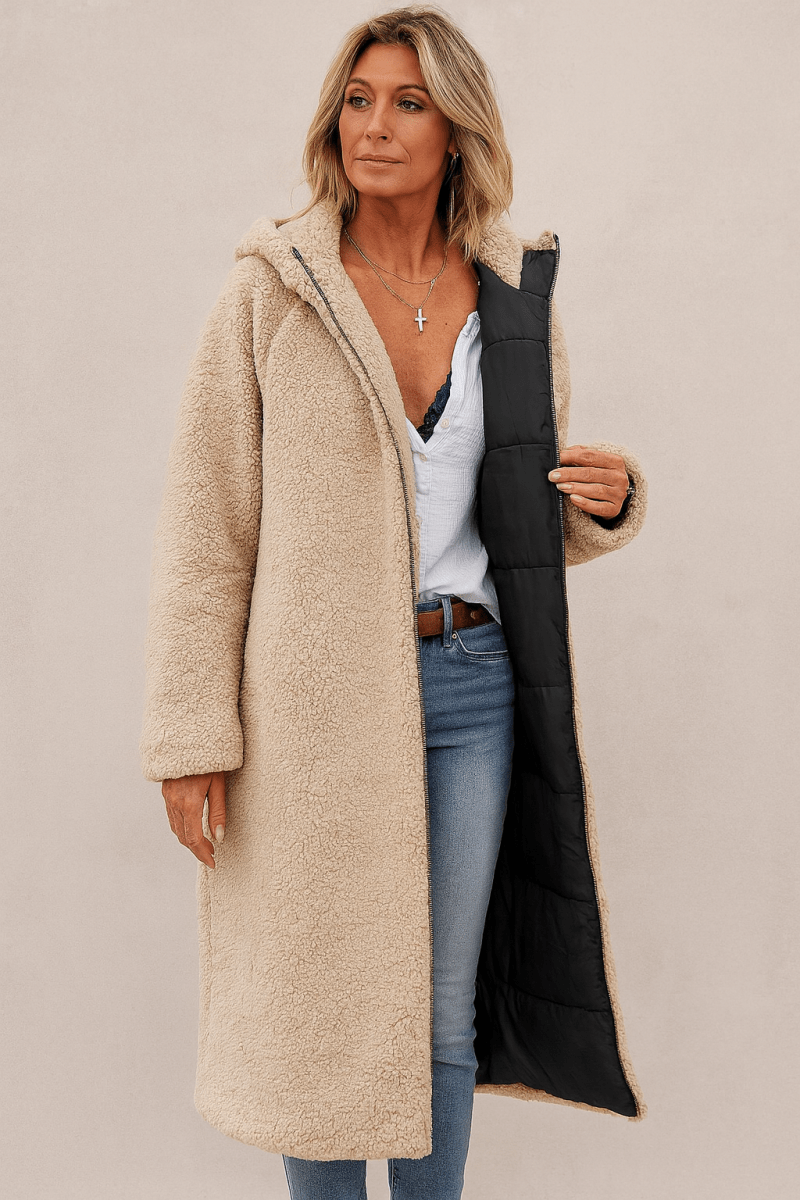 Sophie | Manteau femme doux, luxueux et réversible