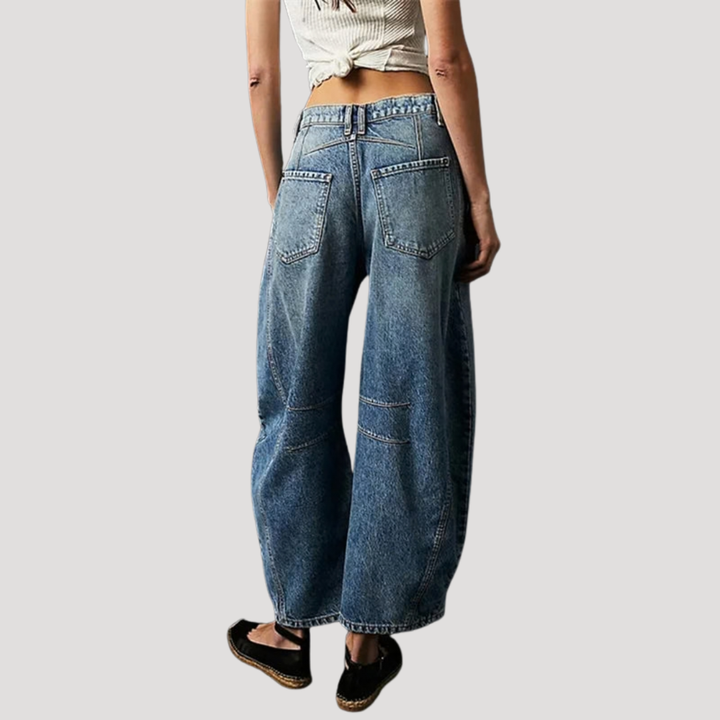 Saskia | Jeans larges pour femmes motif léopard coupe barrel