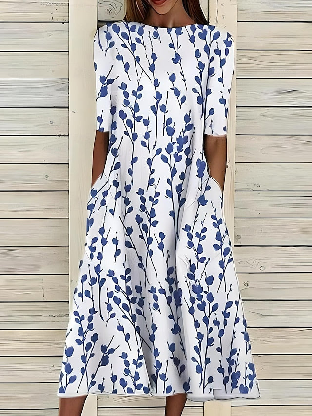 Sela | Robe midi florale côtière