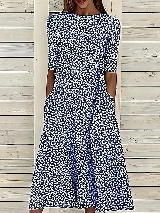 Sela | Robe midi florale côtière