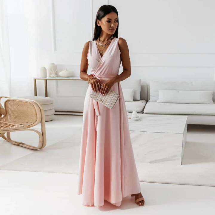 Selma | Robe maxi élégante à nouer