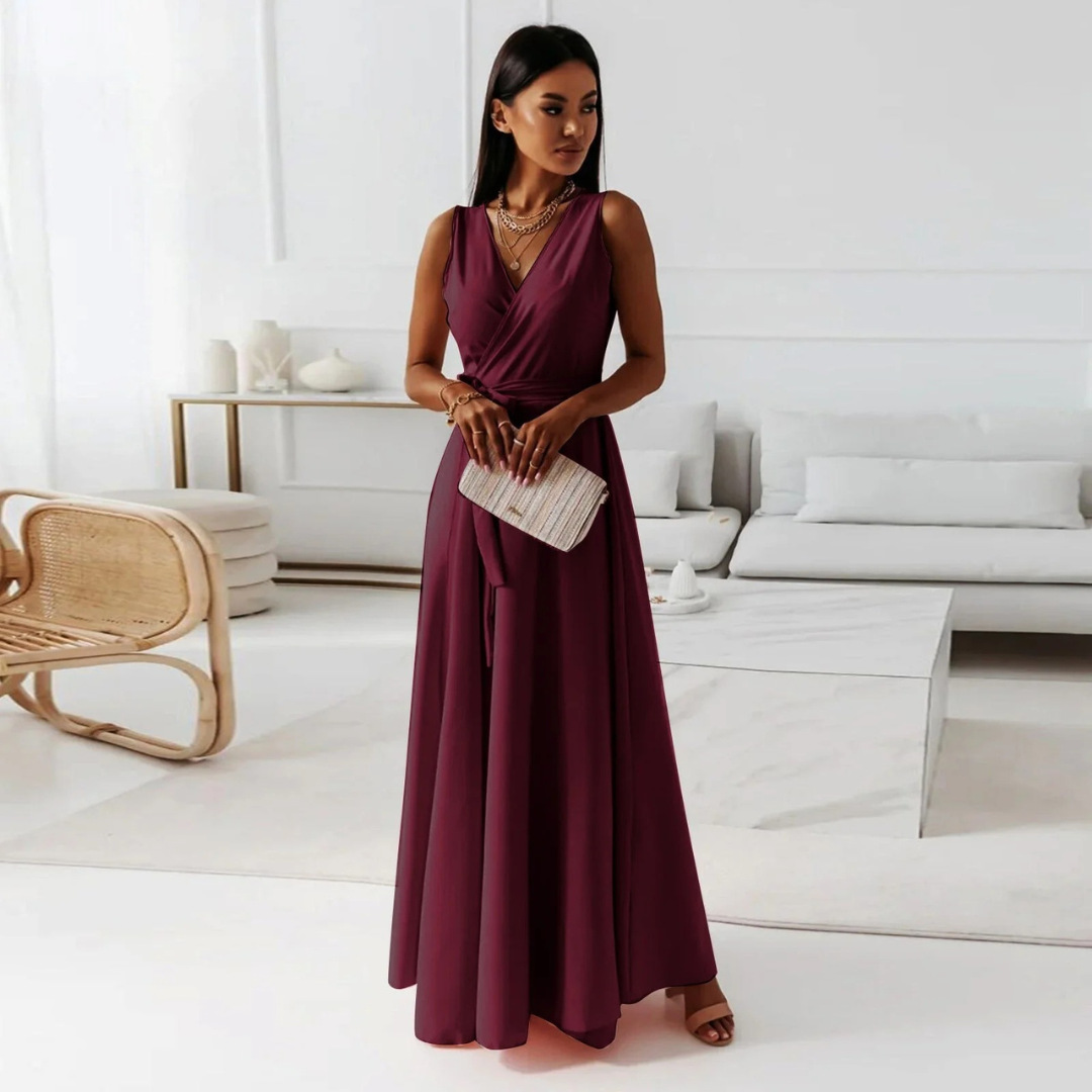 Selma | Robe maxi élégante à nouer